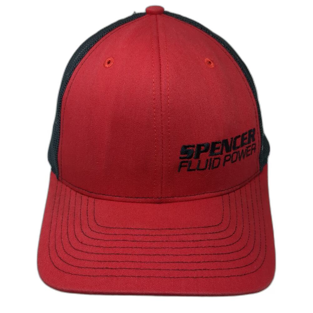 Richardson Trucker Hat Red One Size Spencer Fluid Power Danfoss Snapback Mesh